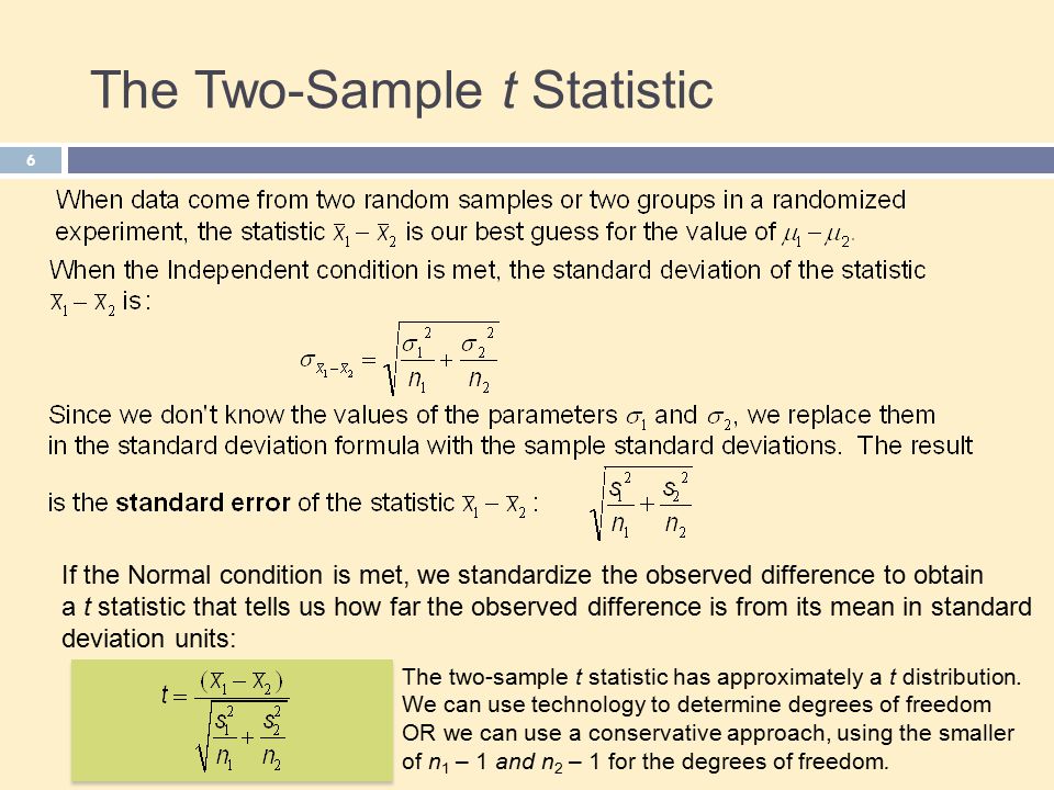 The Two-Sample t Statistic