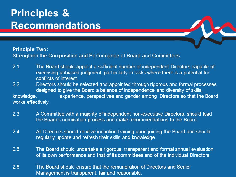 Principles & Recommendations