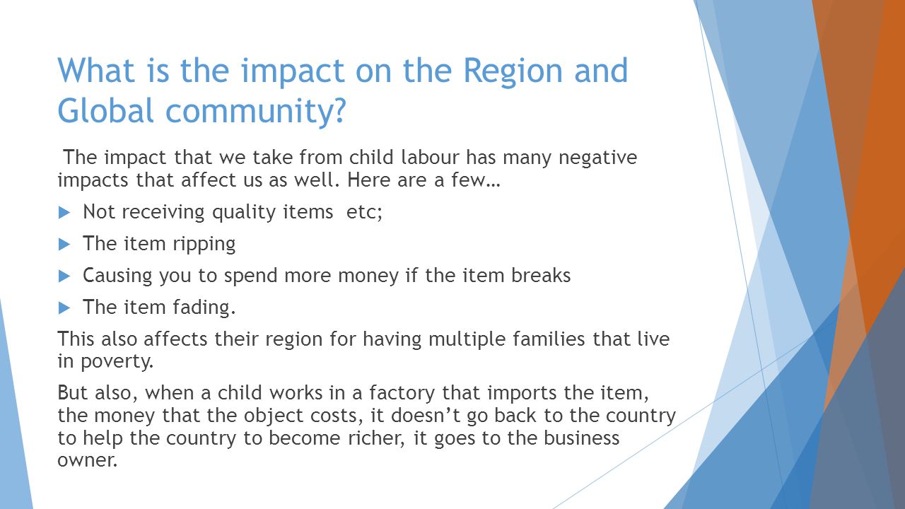impact of child labour on society