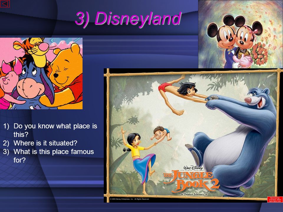 3) Disneyland Do you know what place is this Where is it situated