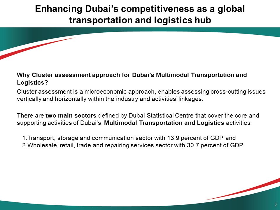 Enhancing Dubai’s competitiveness as a global transportation and logistics hub