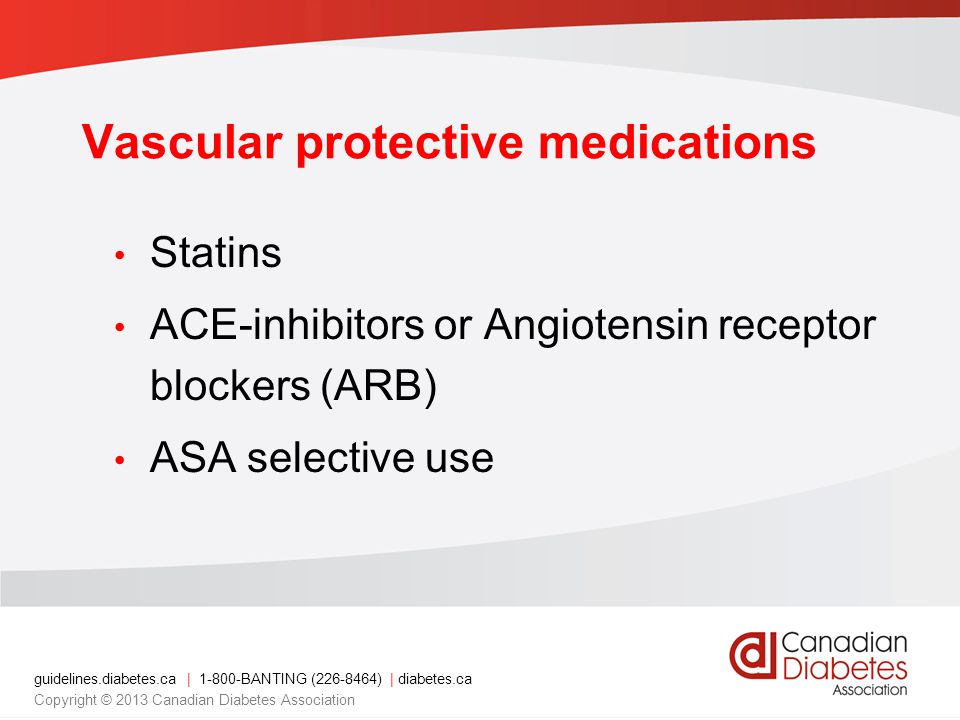 Vascular protective medications