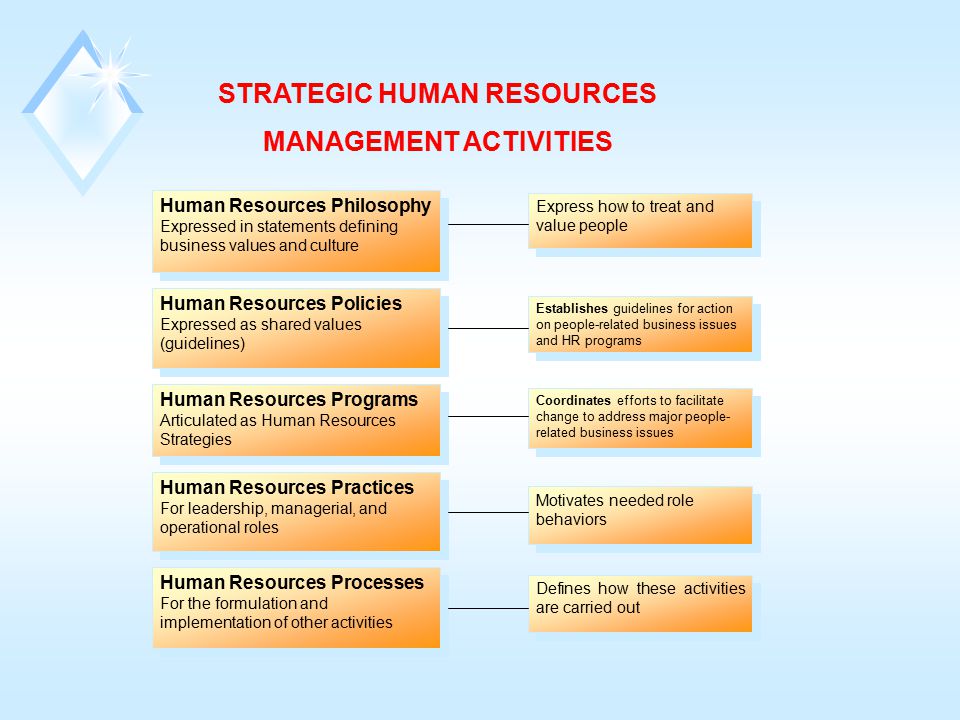 STRATEGIC HUMAN RESOURCES MANAGEMENT ACTIVITIES