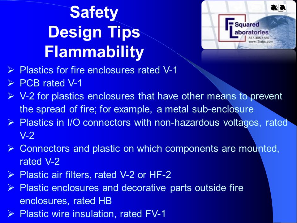 Safety Design Tips Flammability