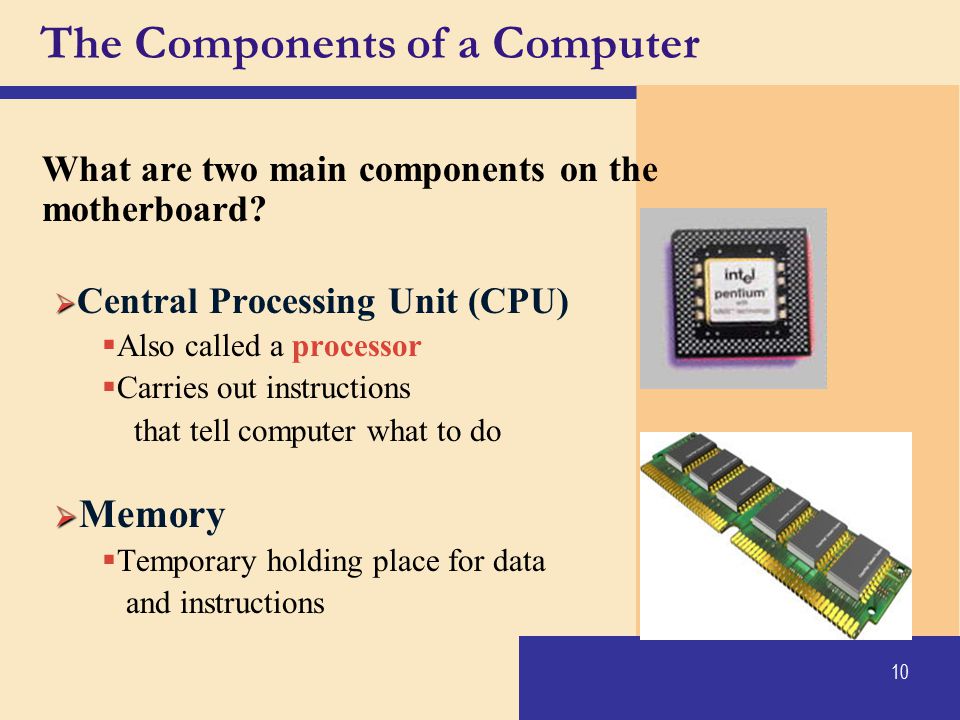 The Components of a Computer