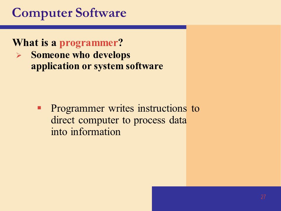 Computer Software What is a programmer