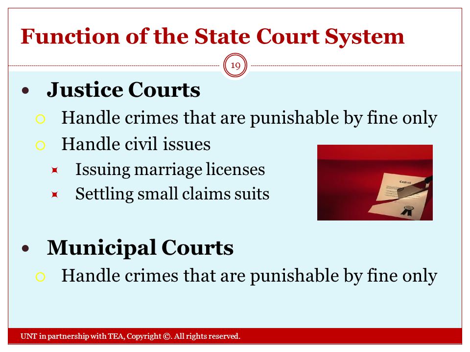 Function of the State Court System
