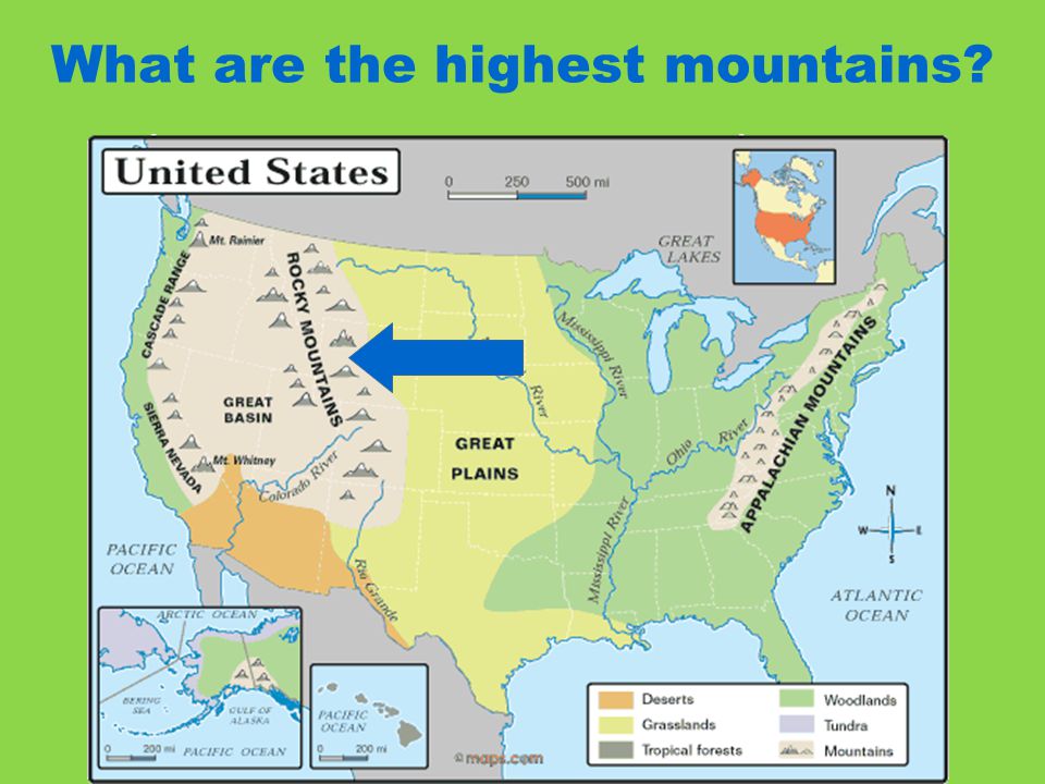 What are the highest mountains