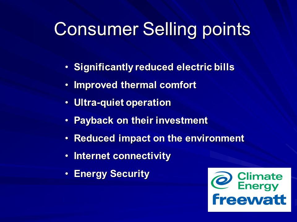 Consumer Selling points