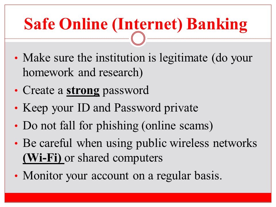 Safe Online (Internet) Banking