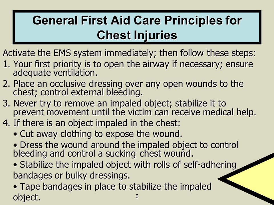 First Aid in Chest Injuries