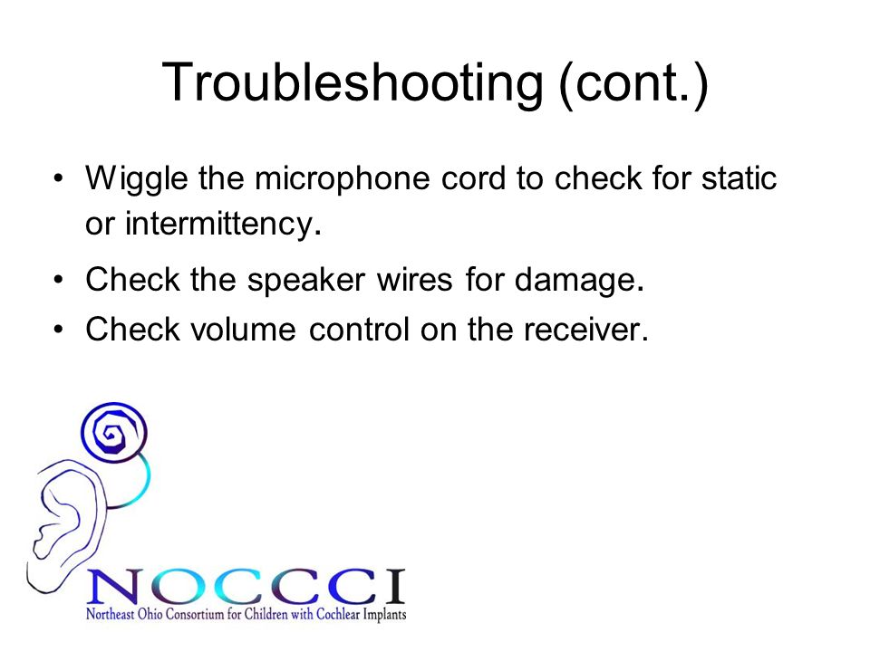 Troubleshooting (cont.)