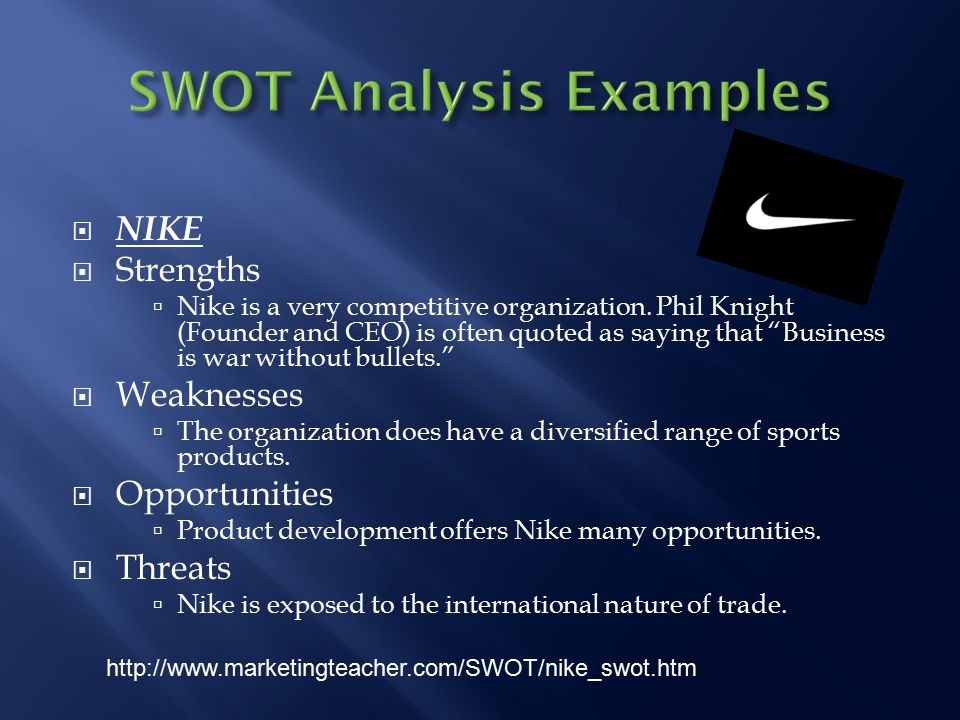 nike swot analysis