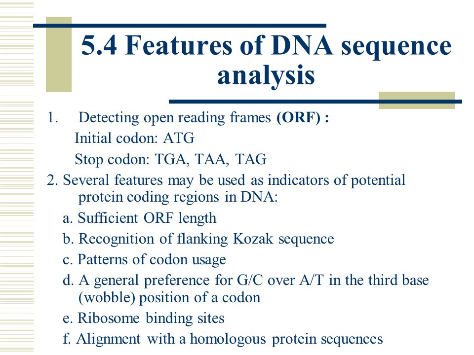 Dna Sequence Analysis 5 1 Introduction Ppt Download