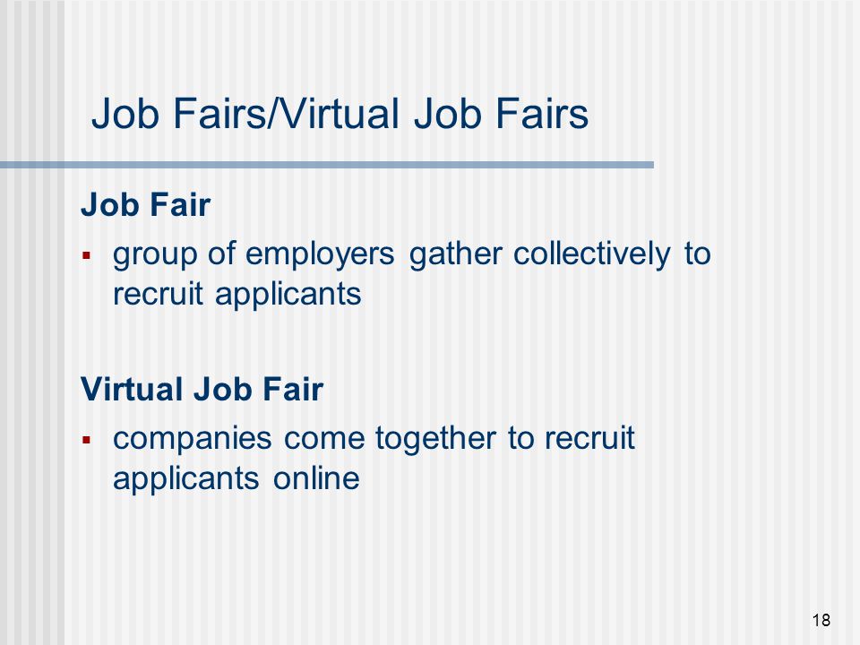 Job Fairs/Virtual Job Fairs