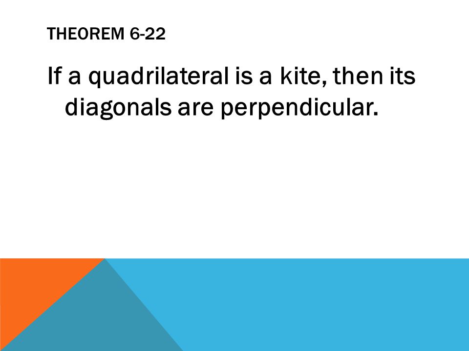 If a quadrilateral is a kite, then its diagonals are perpendicular.