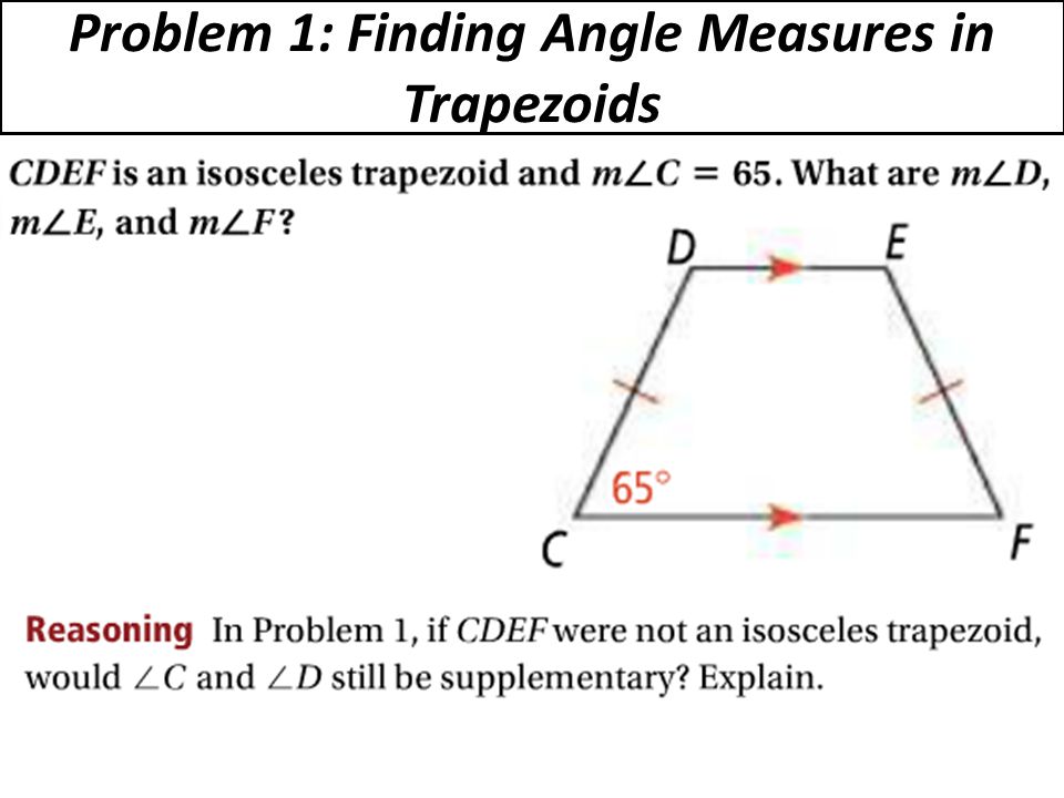 Problem 1: Finding Angle Measures in Trapezoids