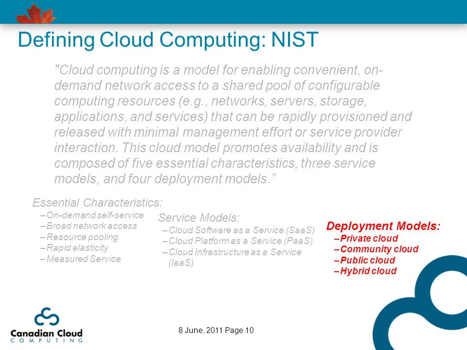 Defining Cloud Computing: NIST