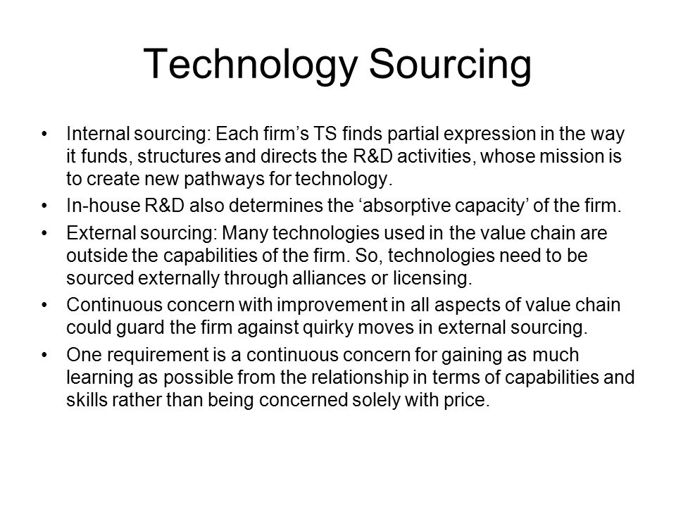 Technology Sourcing