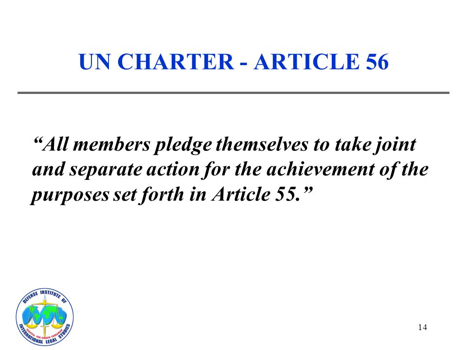 UN CHARTER - ARTICLE 56