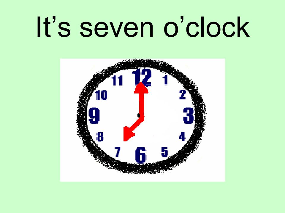 This is my o clock