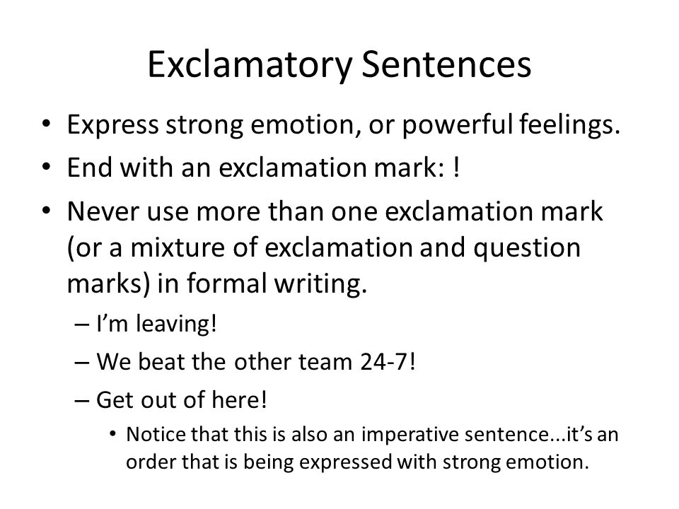 Exclamatory Sentences