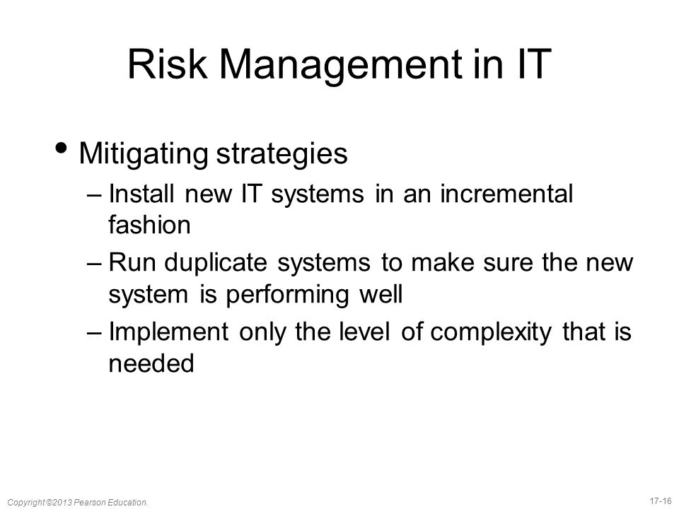 Risk Management in IT Mitigating strategies