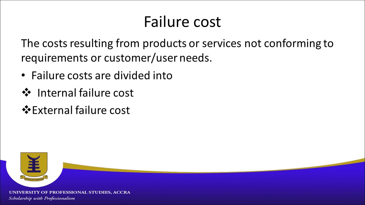 internal failure costs