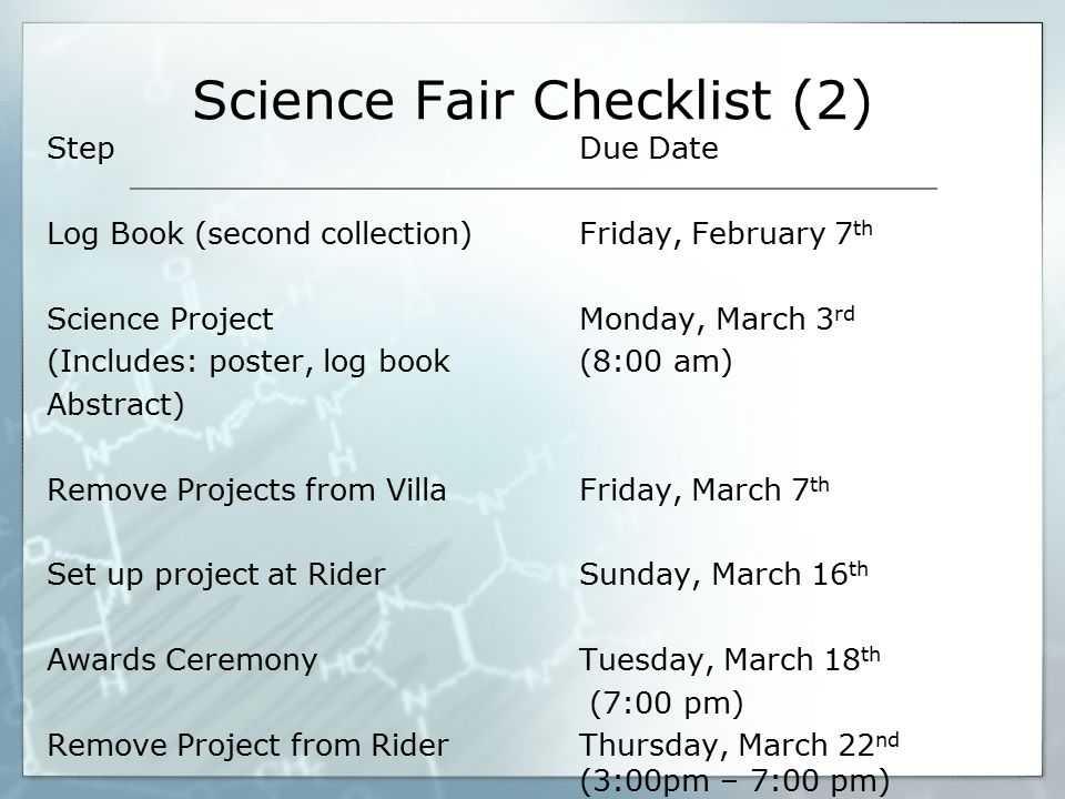 Science Fair Checklist (2)