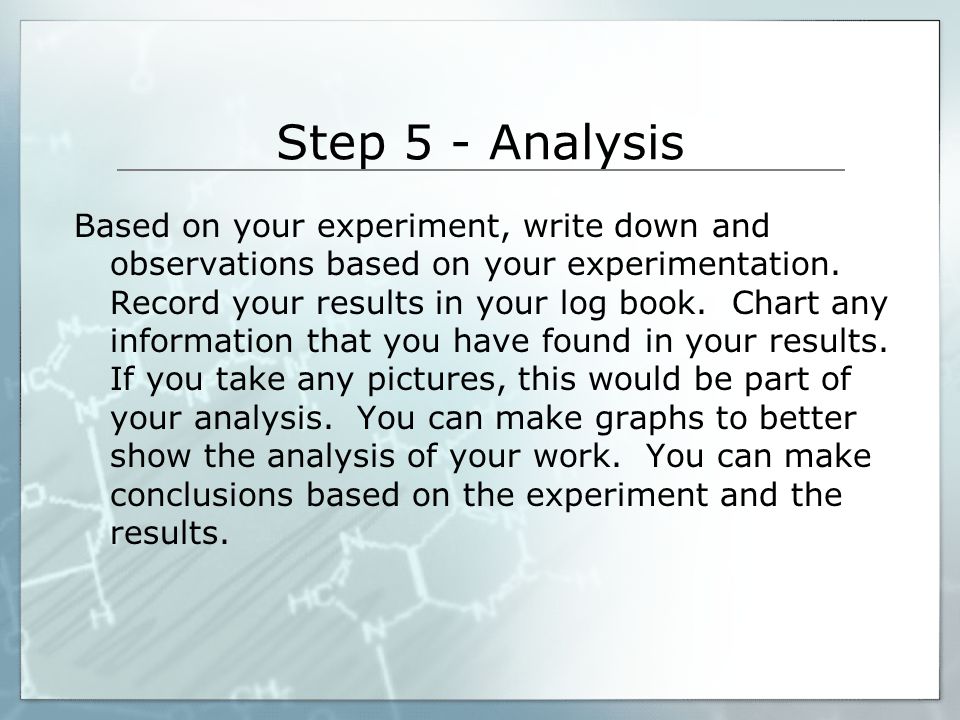 Step 5 - Analysis