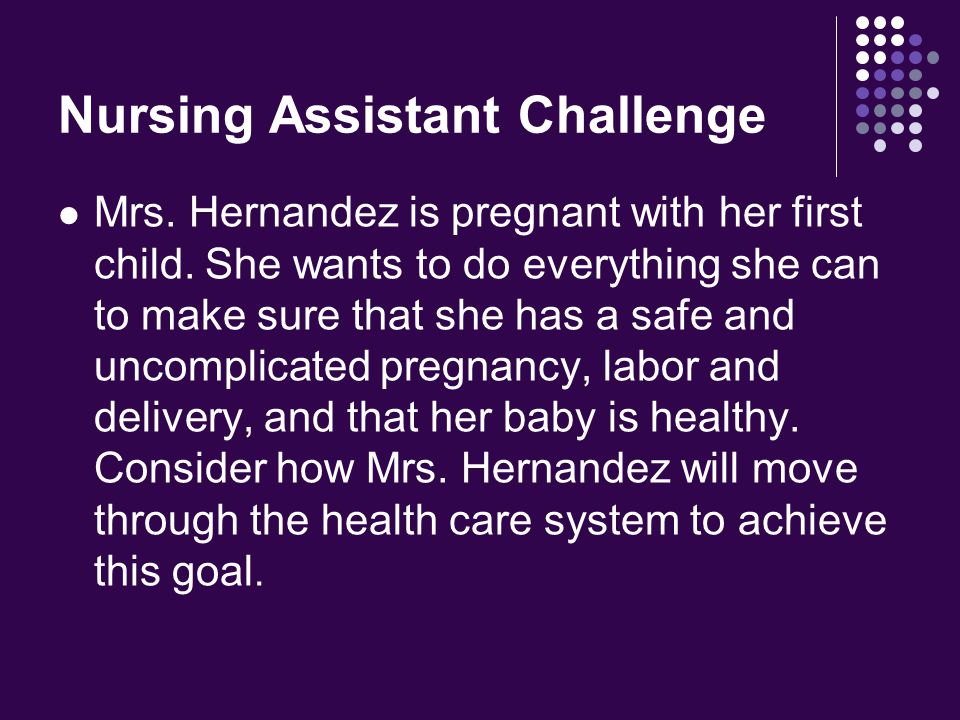 Nursing Assistant Challenge