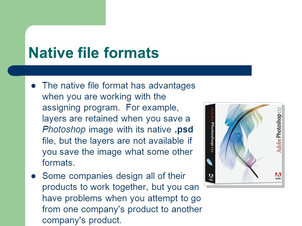 Native file formats
