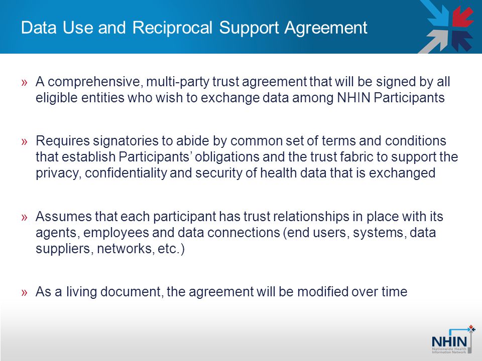 Data Use and Reciprocal Support Agreement