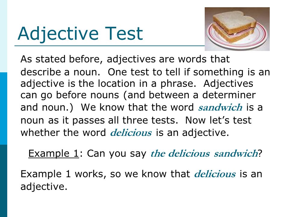 Adjective Test