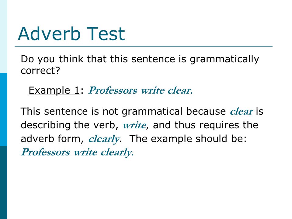 Adverb Test