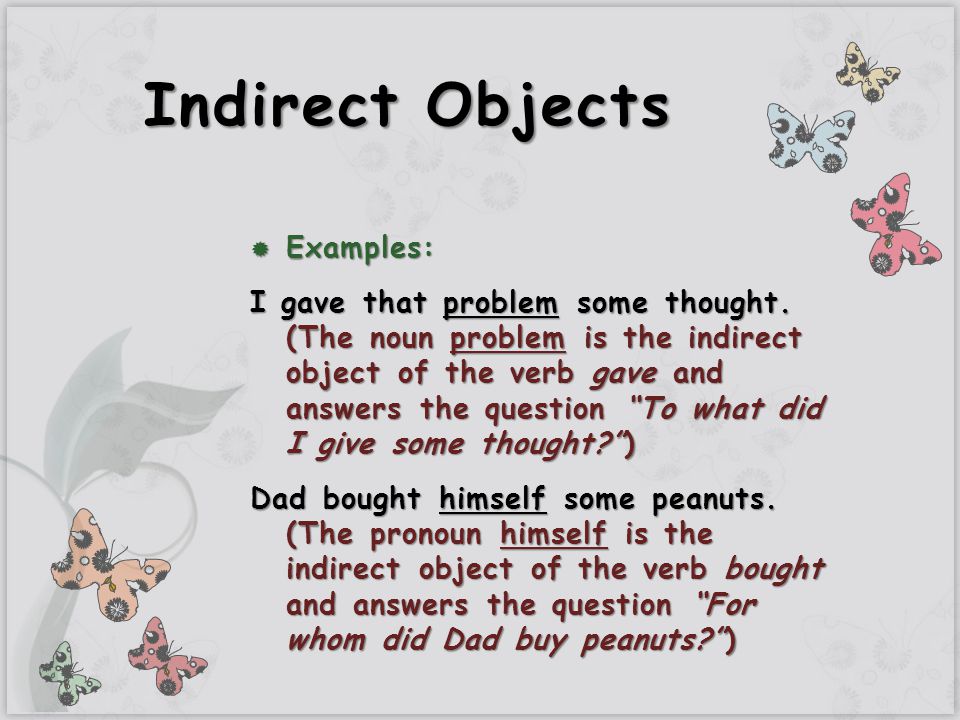 common mistakes made while using indirect objects