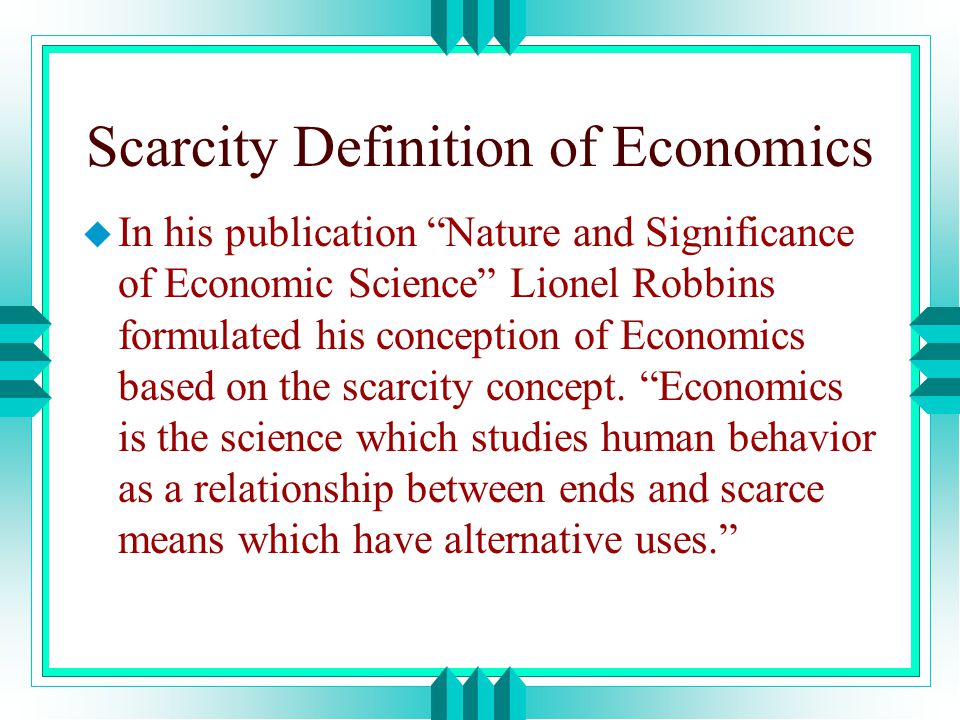 ends and means definition in economics