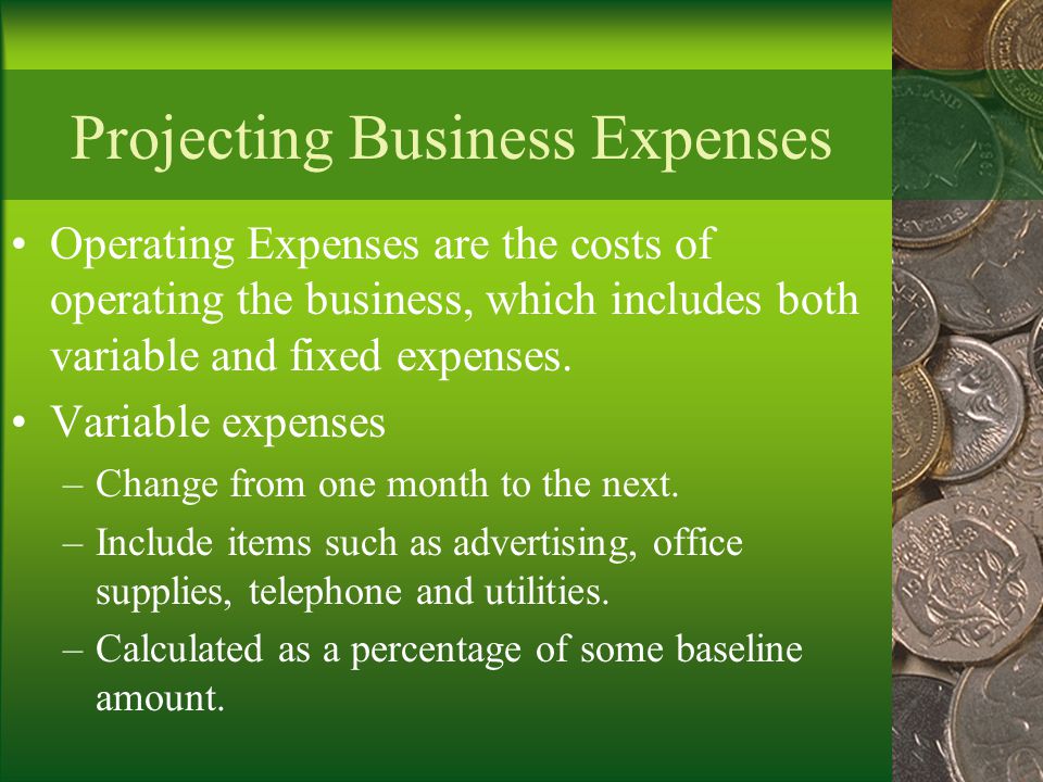 Projecting Business Expenses