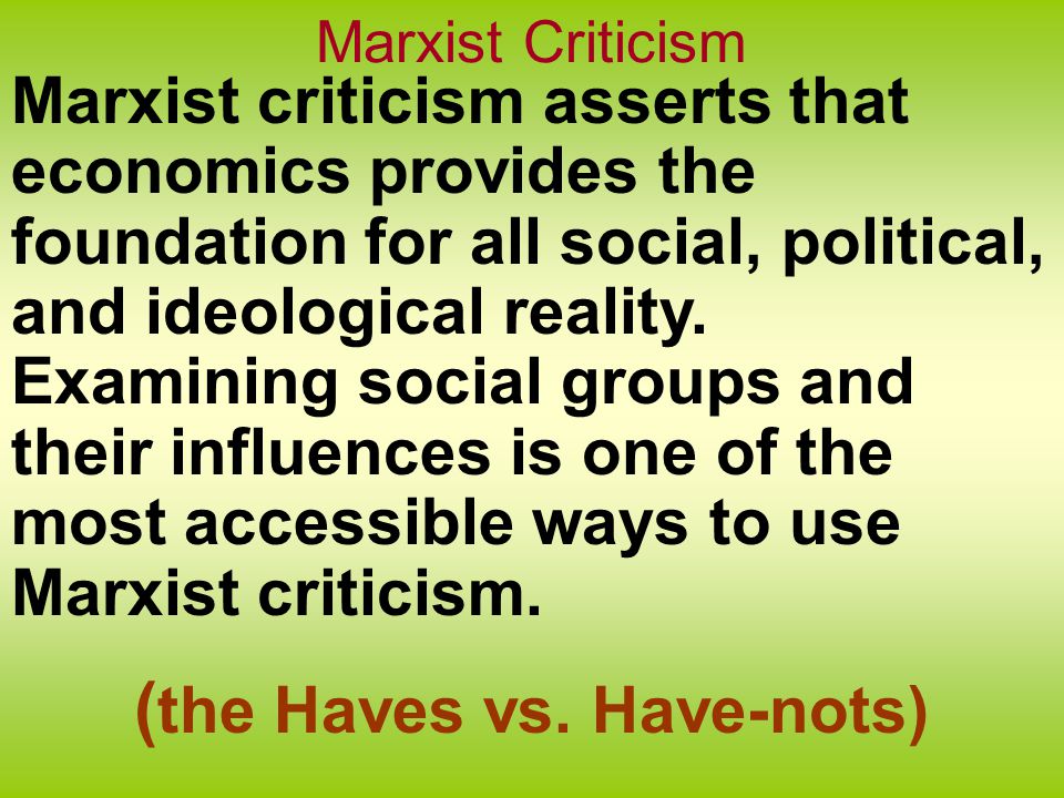 (the Haves vs. Have-nots)