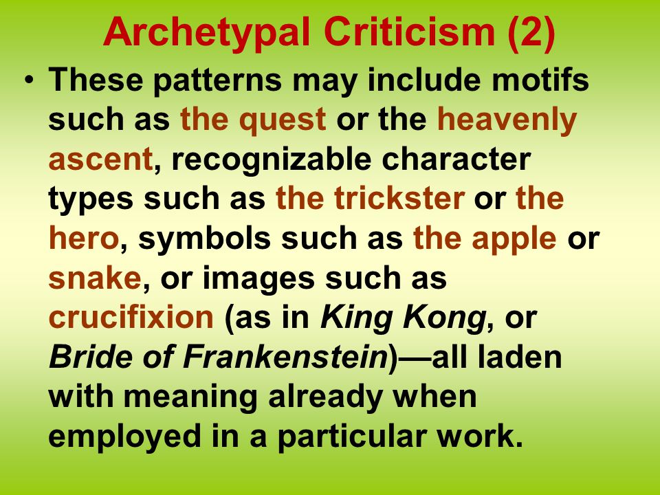 Archetypal Criticism (2)
