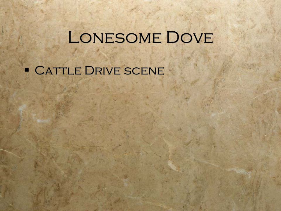 Lonesome Dove Cattle Drive scene