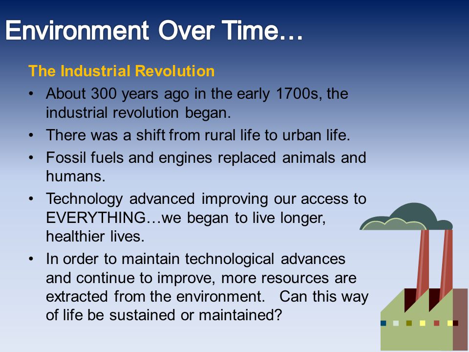 Environment Over Time…