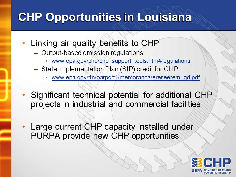 CHP Opportunities in Louisiana