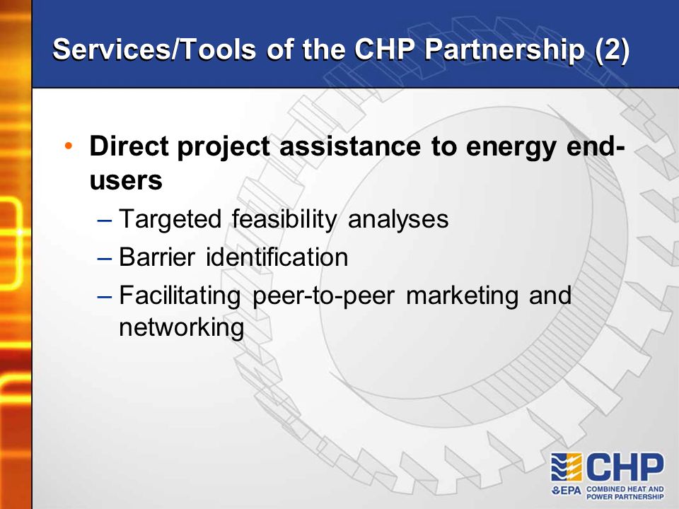 Services/Tools of the CHP Partnership (2)