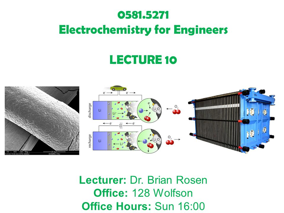 Electrochemistry for Engineers