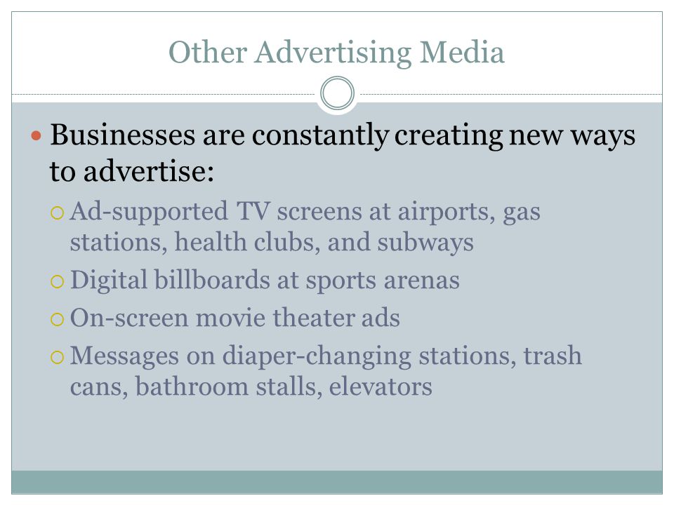 Other Advertising Media
