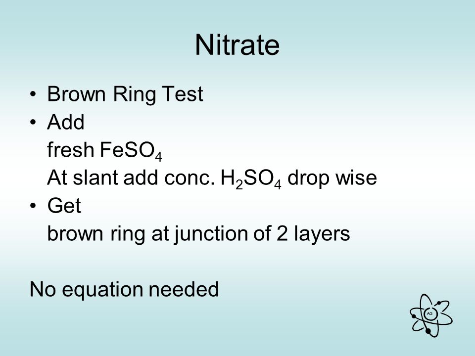 Tests for Anions Chloride Sulfate/sulfite carbonate/hydrogen carbonate -  ppt video online download