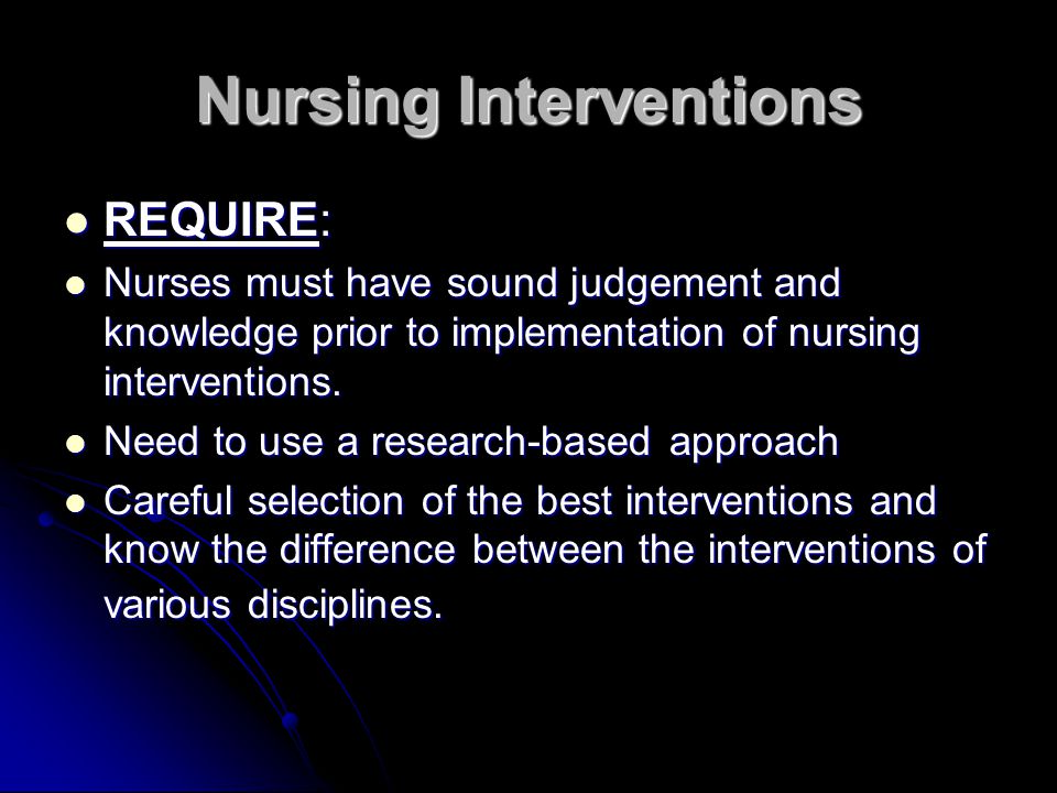 Nursing Interventions