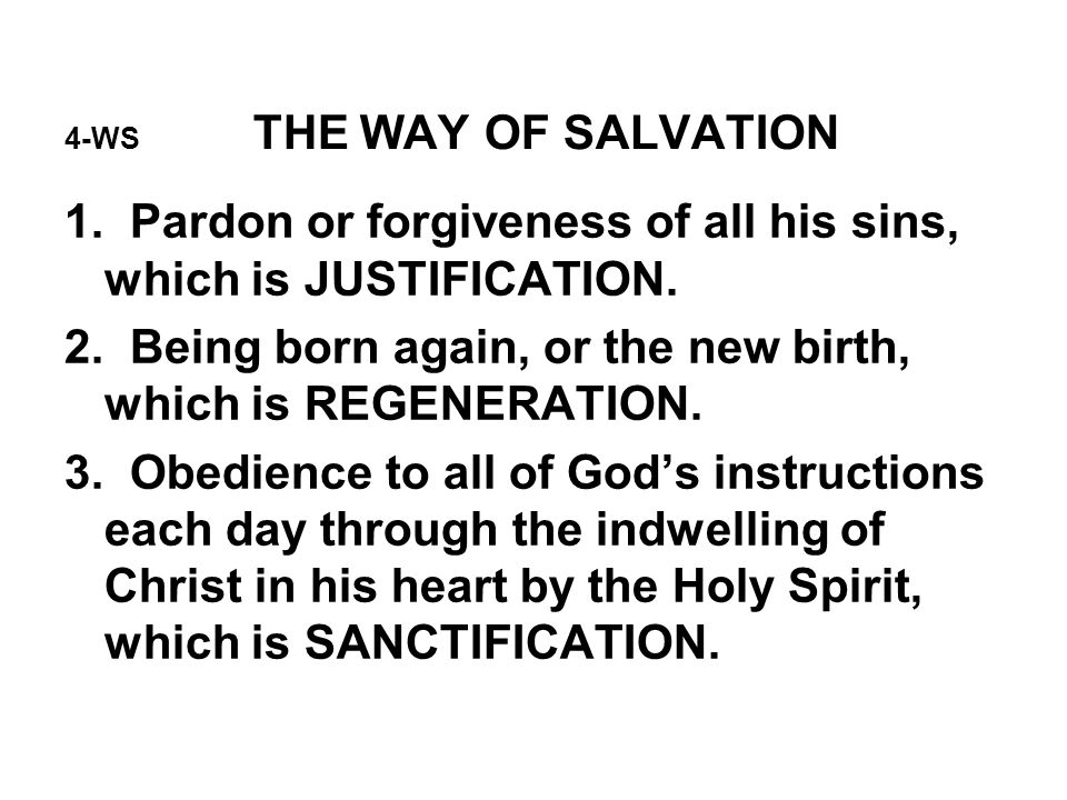 4-WS THE WAY OF SALVATION