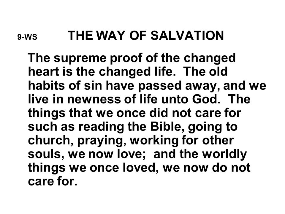 9-WS THE WAY OF SALVATION
